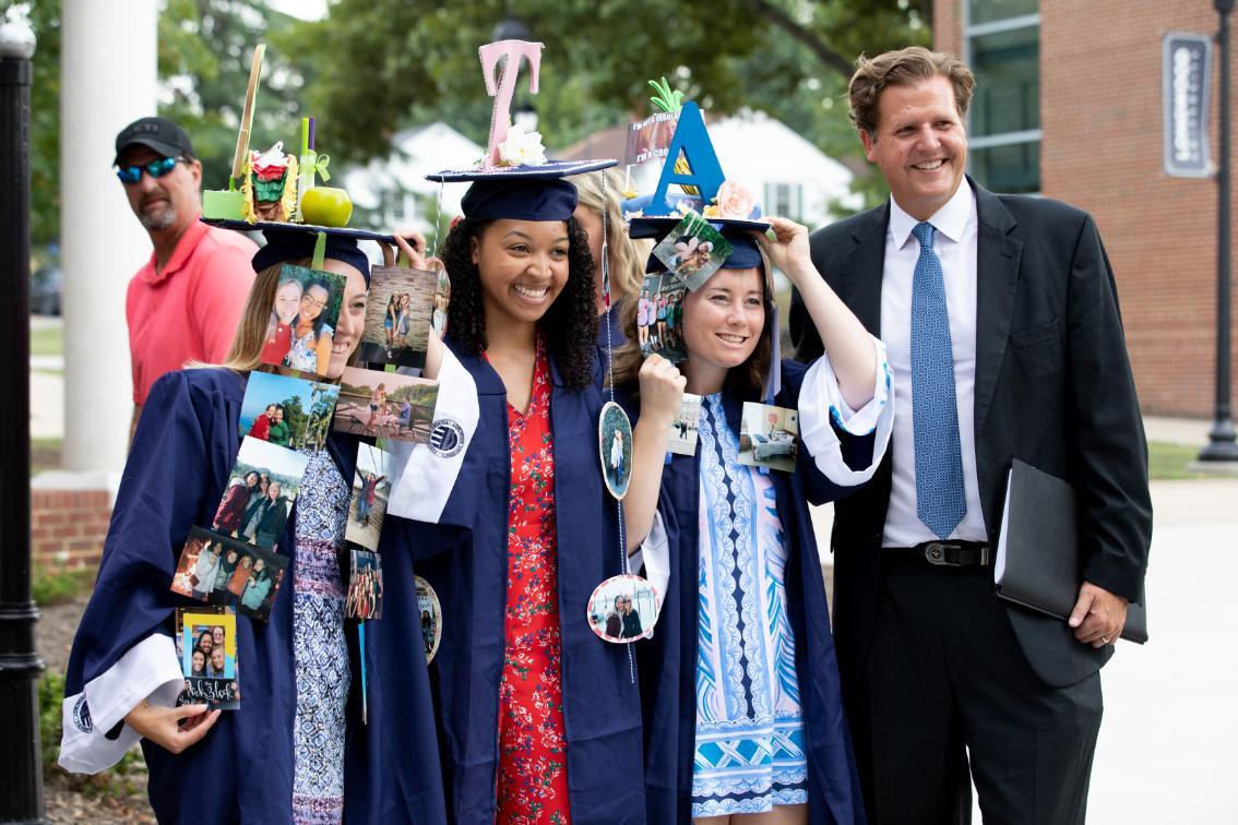 President Reveley with students