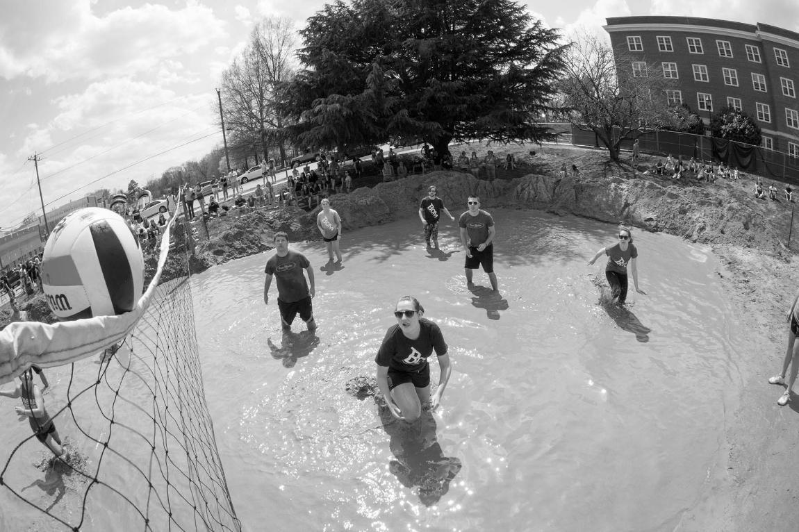 Students playing Oozeball